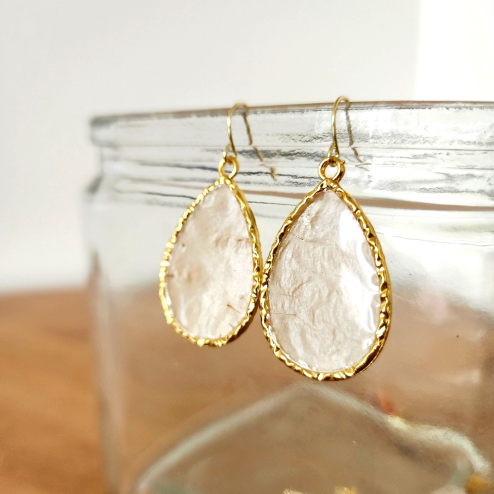 Real Lunaria earrings handmade